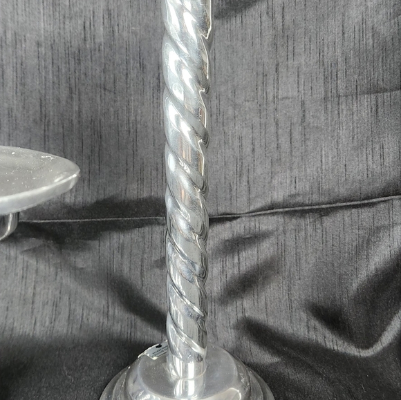 Holland Boone Polished Pewter Swirled Candlestick Set (3) Vintage - Picture 5 of 11